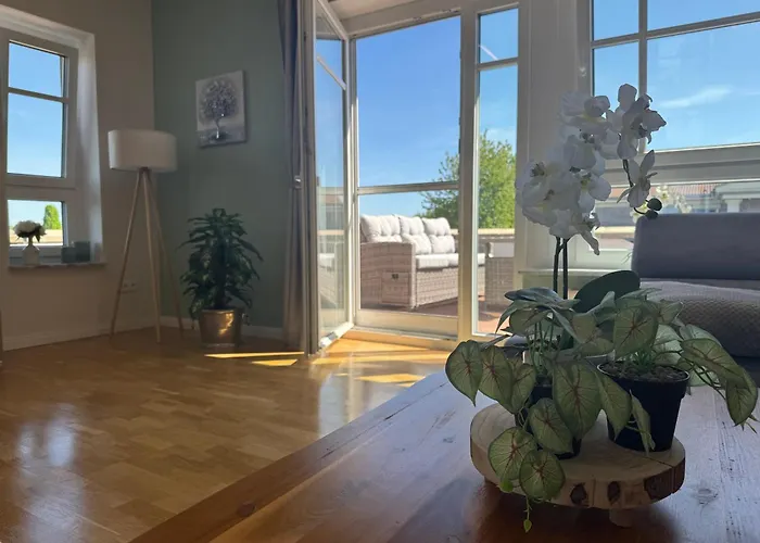 Penthouse Stadtrand Mageburg, Vollausgestattet Lägenhet